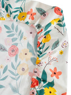 KLOTTHE White & Grey Floral Print 300 TC Fitted Double King Bedsheet With 2 Pillow Covers - Distacart