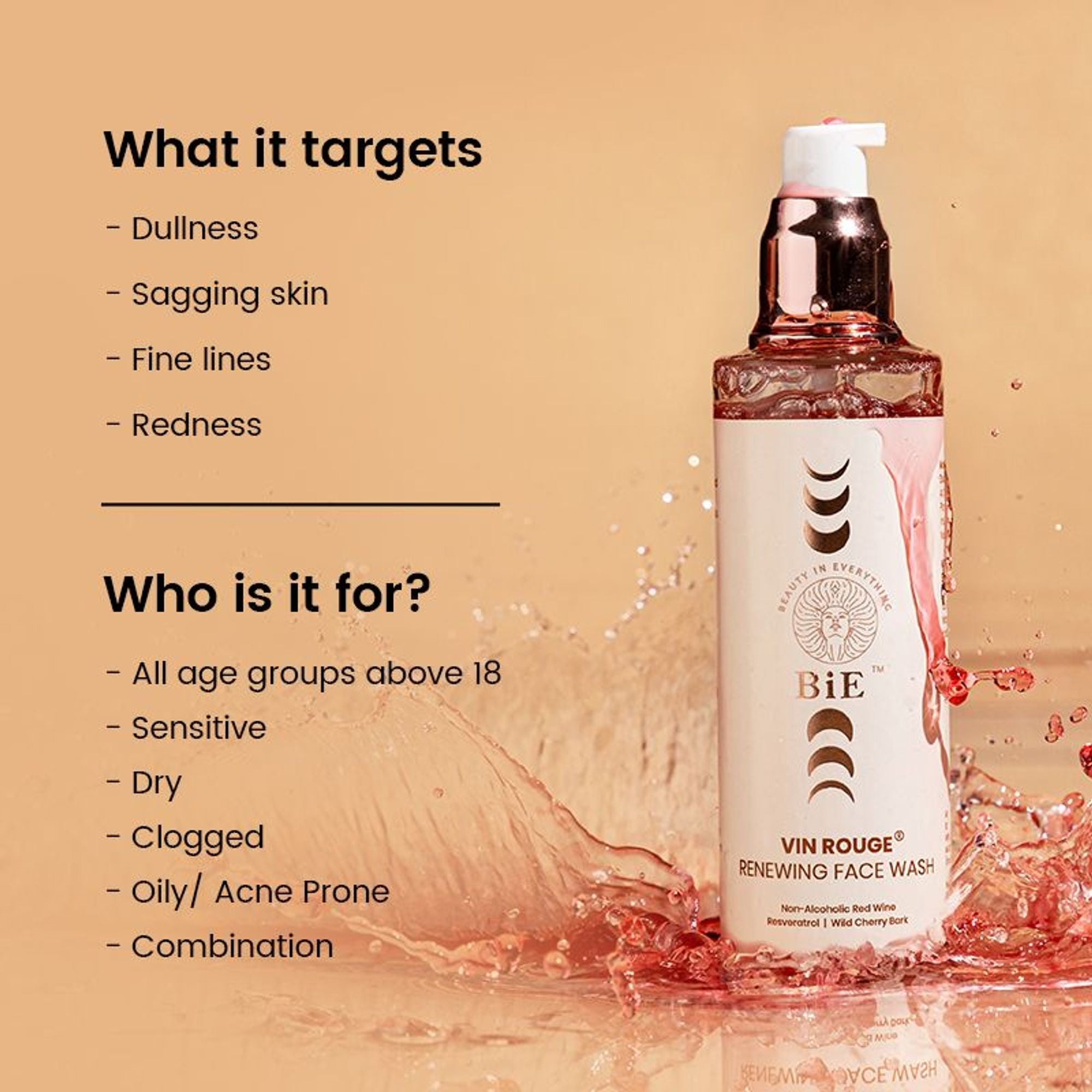 BiE Vin Rouge- Renewing Face Wash - Distacart