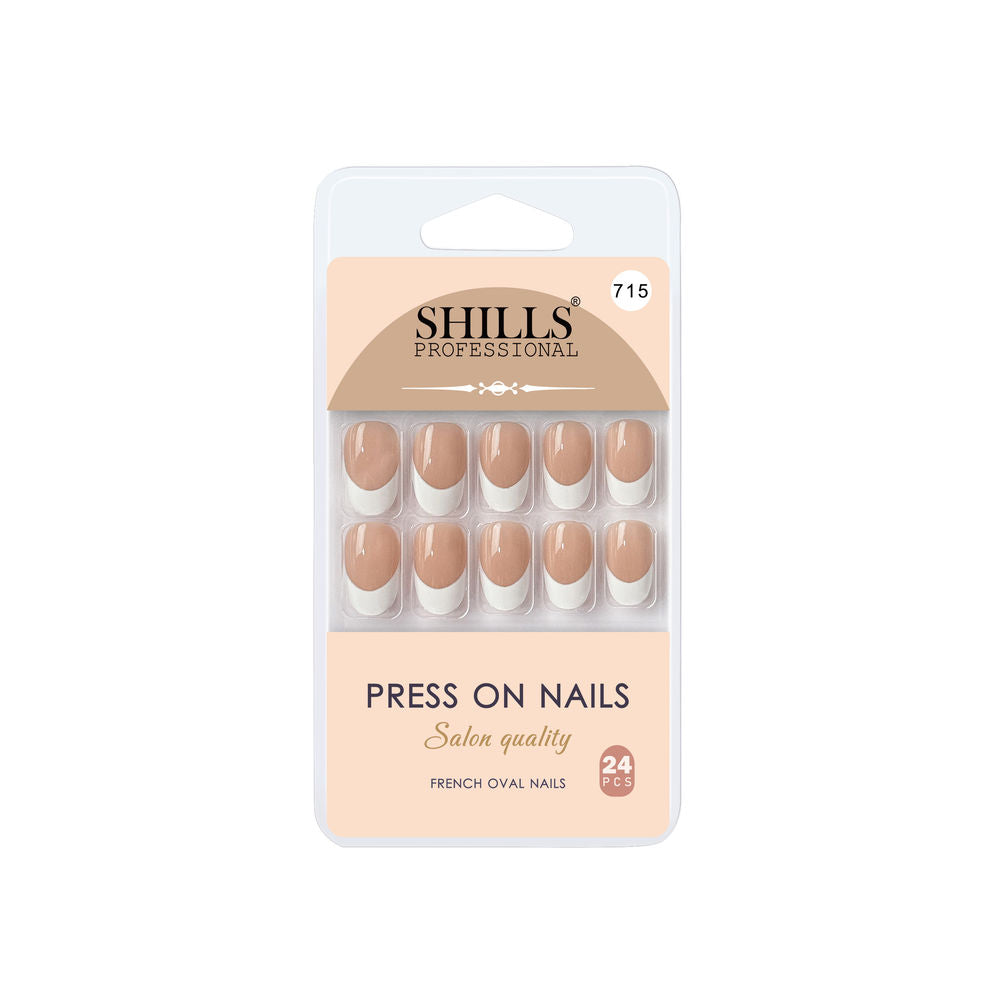 shills professional reusable press on nails french oval spn715