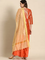 All About You Women Woven Design Regular Kurta with Palazzos & Dupatta