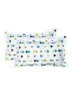 Story@home Ventura Green Geometric 152 TC Cotton Queen Bedsheet With 2 Pillow Covers - Distacart
