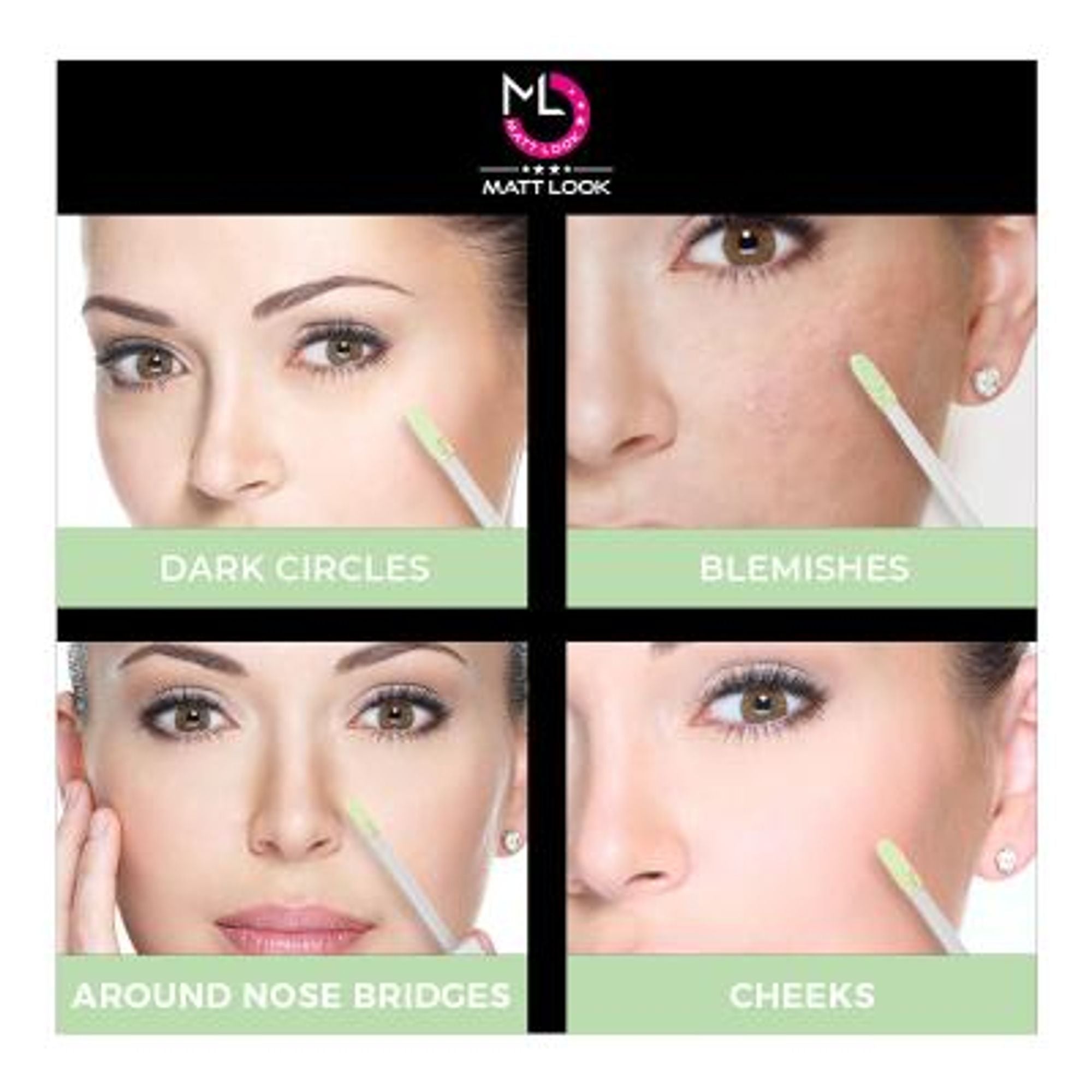 Matt Look Truly Matte Ultimate Cover Concealer - Green - Distacart