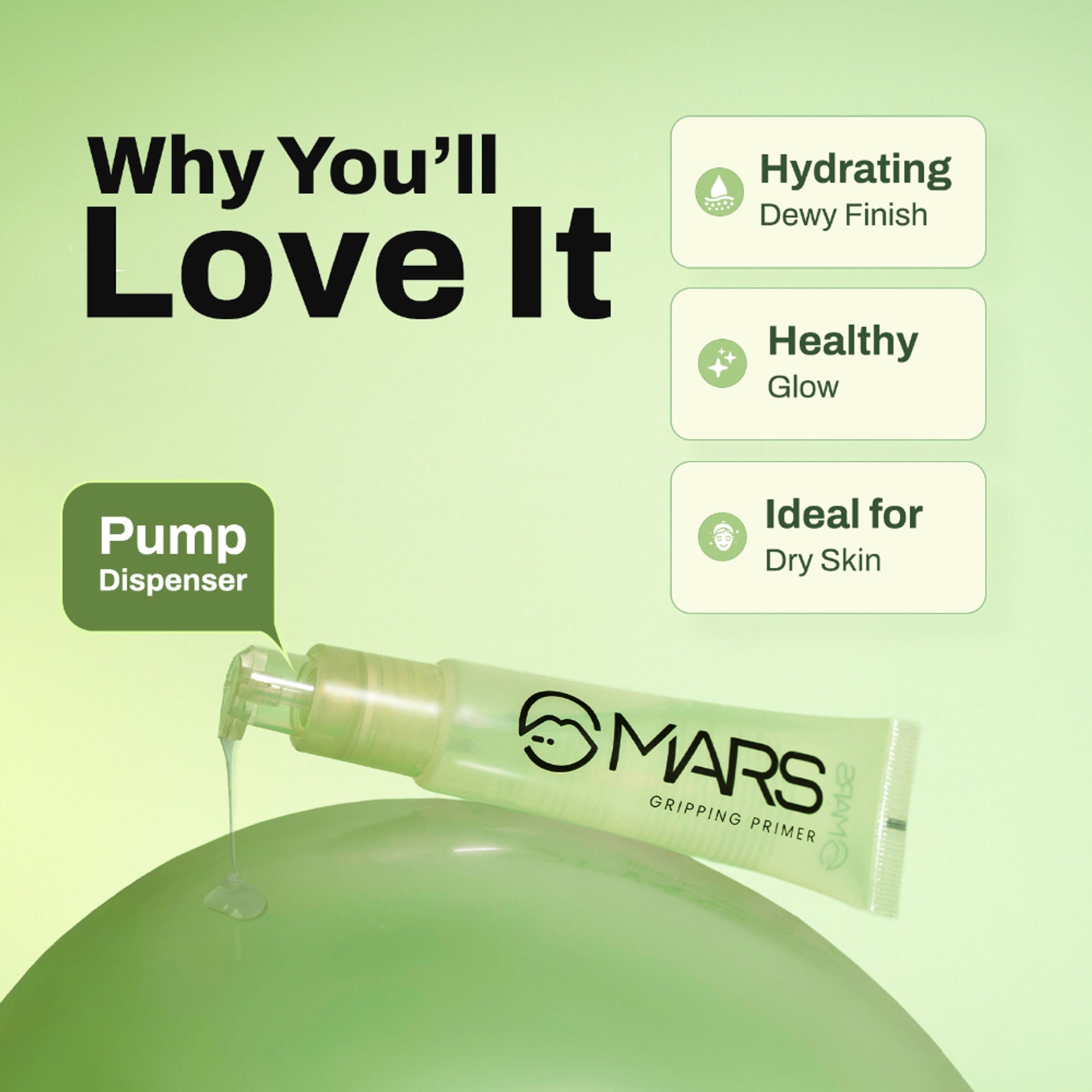 MARS Cosmetics Its Glow Clock Primer Griping Glow - Distacart