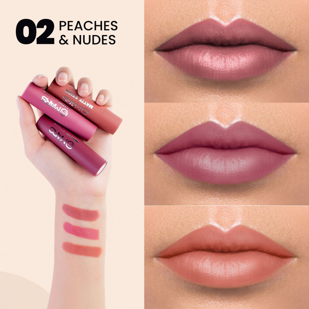 MARS Cosmetics Matte Lipsticks Box - 02 Peaches and Nudes