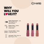 MARS Cosmetics Matte Lipsticks Box - 02 Peaches and Nudes