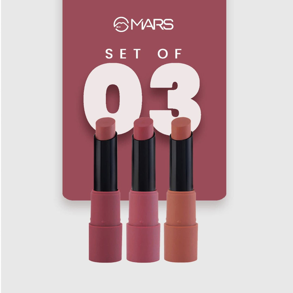 MARS Cosmetics Matte Lipsticks Box - 02 Peaches and Nudes