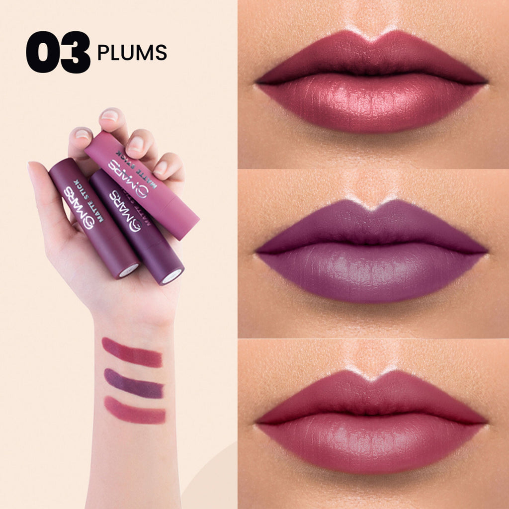 MARS Cosmetics Matte Lipsticks Box - 03 Plums
