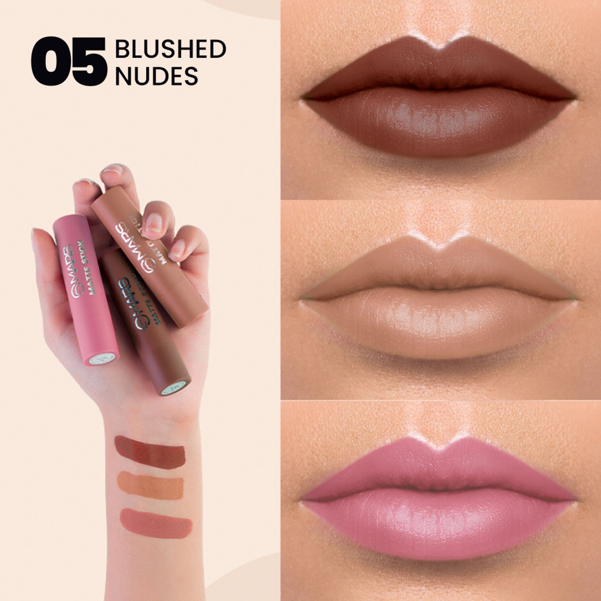 MARS Cosmetics Matte Lipsticks Box - Blushes Nudes