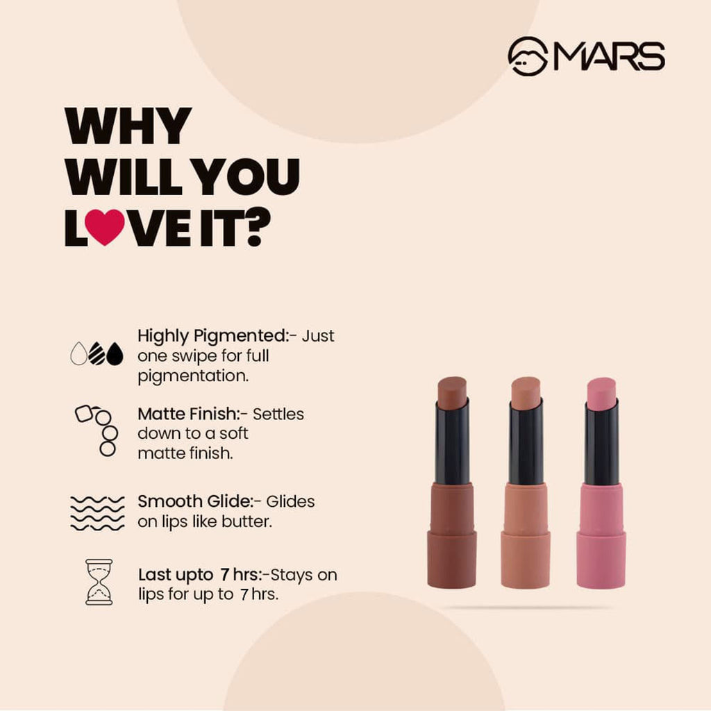MARS Cosmetics Matte Lipsticks Box - Blushes Nudes