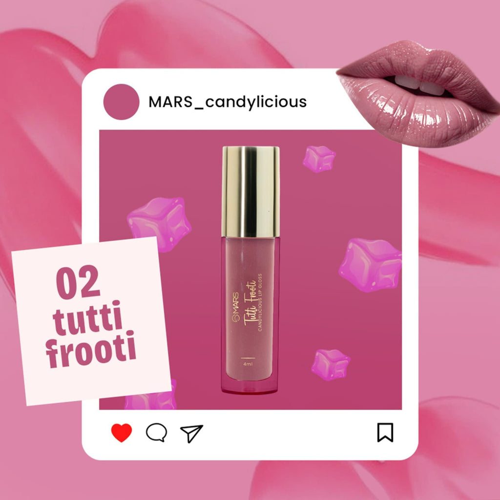 MARS Cosmetics Candylicious Colored Lip Gloss - Tutti Frooti - Distacart