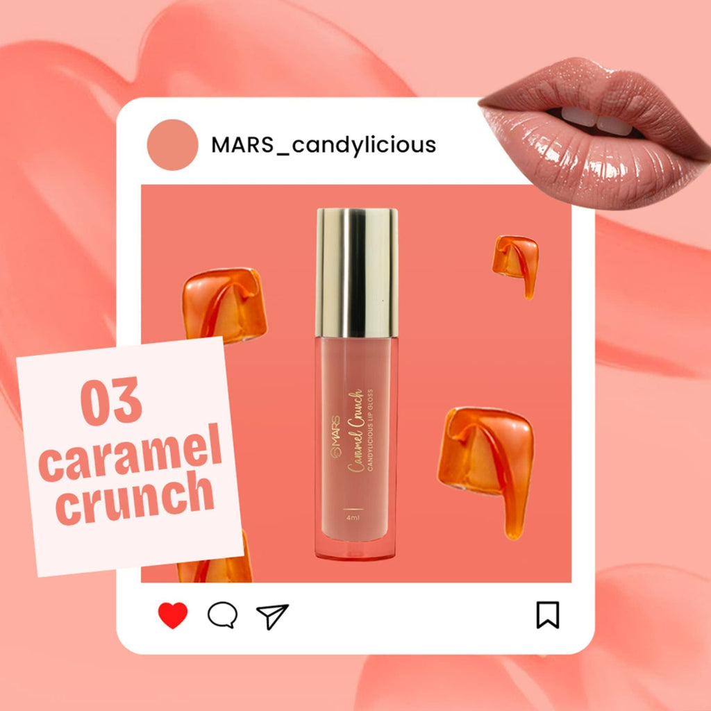 MARS Cosmetics Candylicious Colored Lip Gloss - Caramel Crunch - Distacart