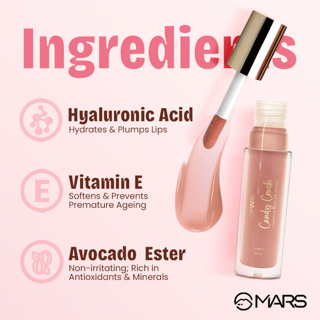 MARS Cosmetics Candylicious Colored Lip Gloss - Caramel Crunch - Distacart