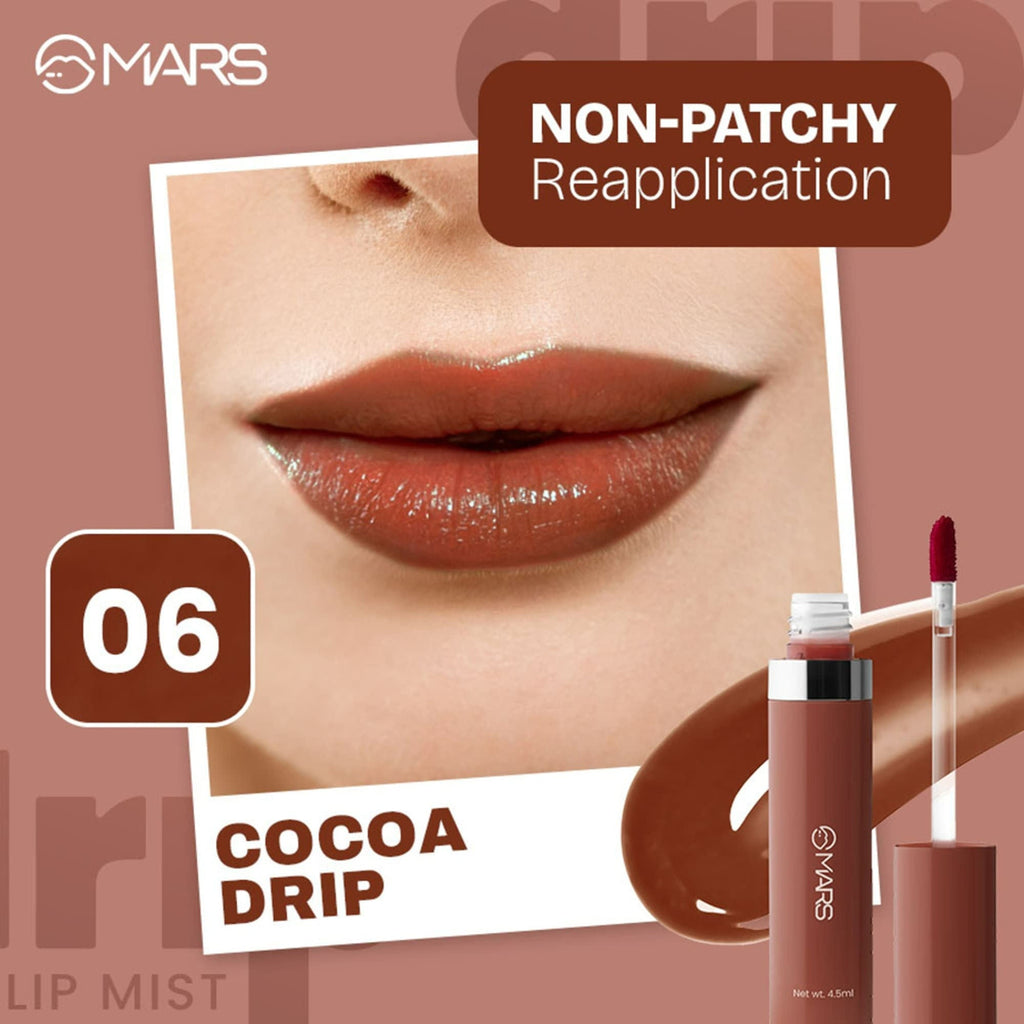 MARS Cosmetics Drip Lip Mist - 06 Cocoa Drip - Distacart