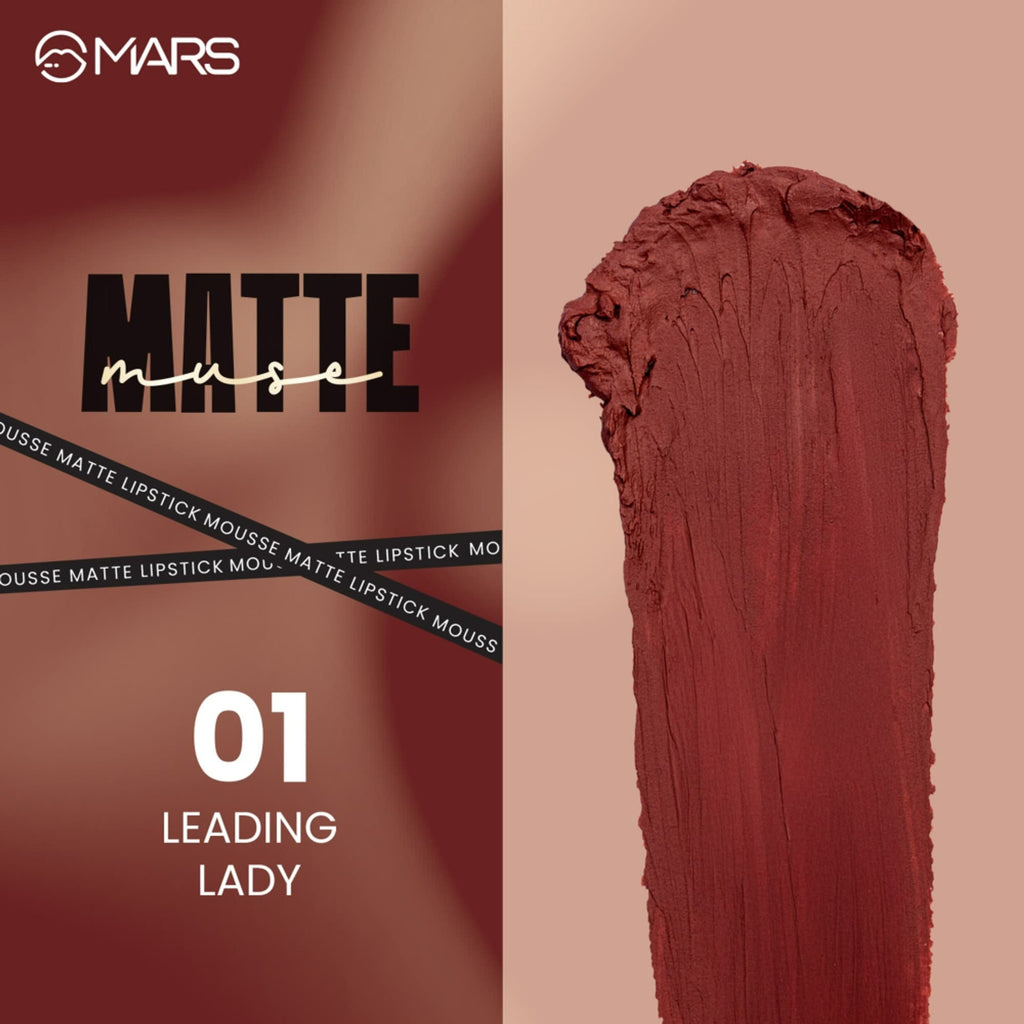 MARS Cosmetics Mousse Matte Lipstick - Leading Lady - Distacart