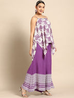 Sangria Women Bandhani Printed Pure Cotton Kurti with Palazzos