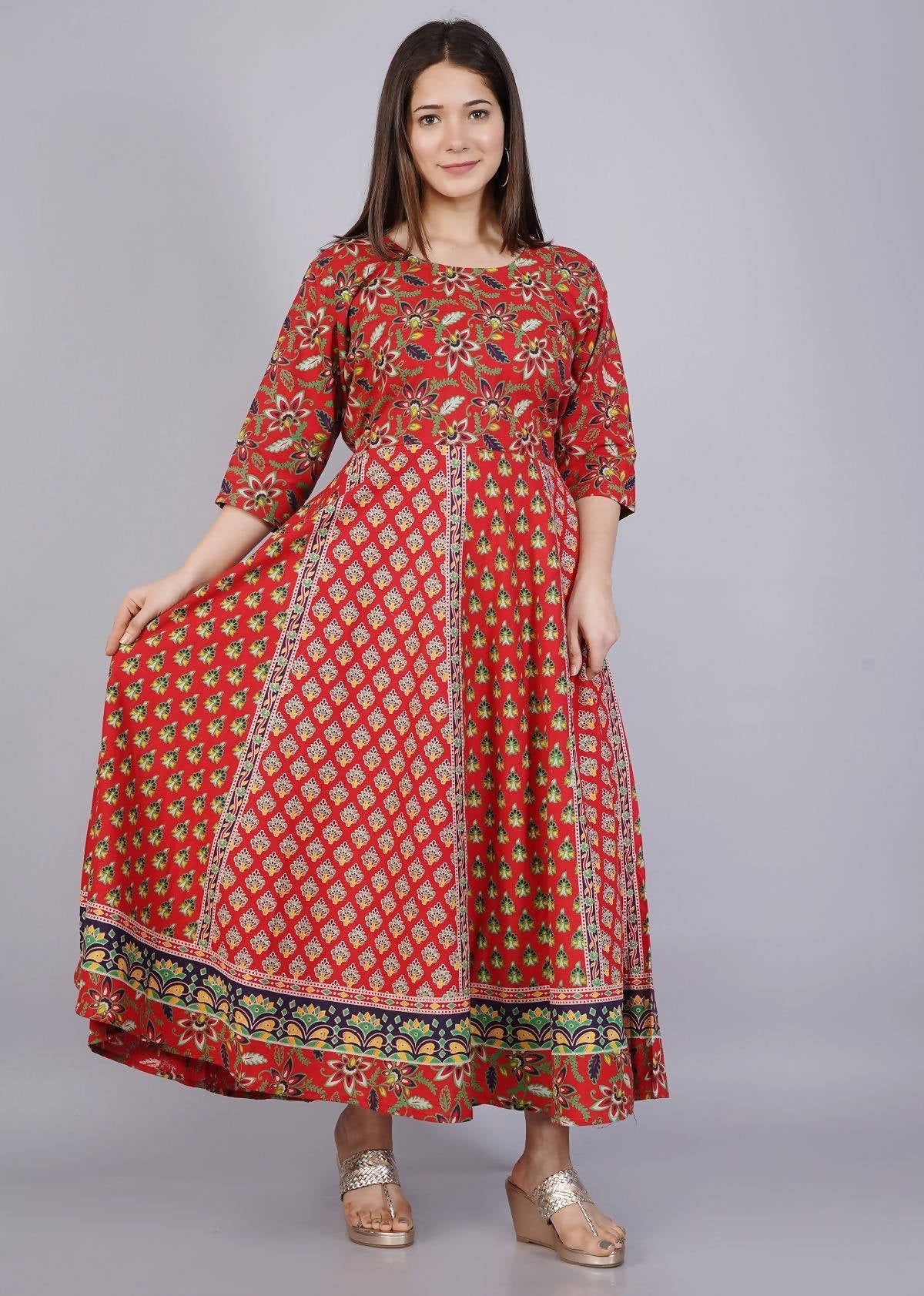 Vamika Multicolor Cotton Printed Party/Casual Wear Kurti (GAM14K)