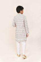 Joban Fashion Cotton Cream Kurta With Straight Fit Pant