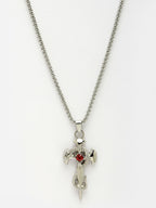 NVR Men's Silver-Plated Stainless Steel Pendant with Chain