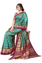 Vamika Rama Green Printed Art Silk Saree