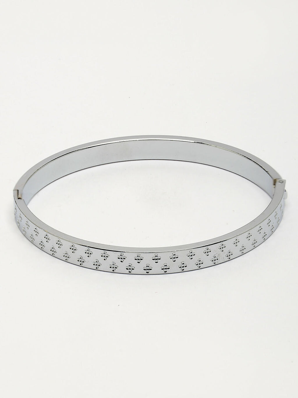 NVR Men's Silver-Plated Stainless Steel Kada Bracelet - Distacart