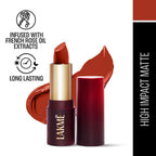 Lakme Forever Matte Lipstick, Made With French Rose Oil Extracts - Red Orchid