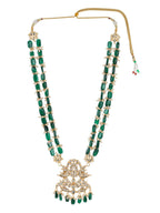 Gold-Toned Green Brass Gold-Plated Necklace - Ruby Raang - Distacart