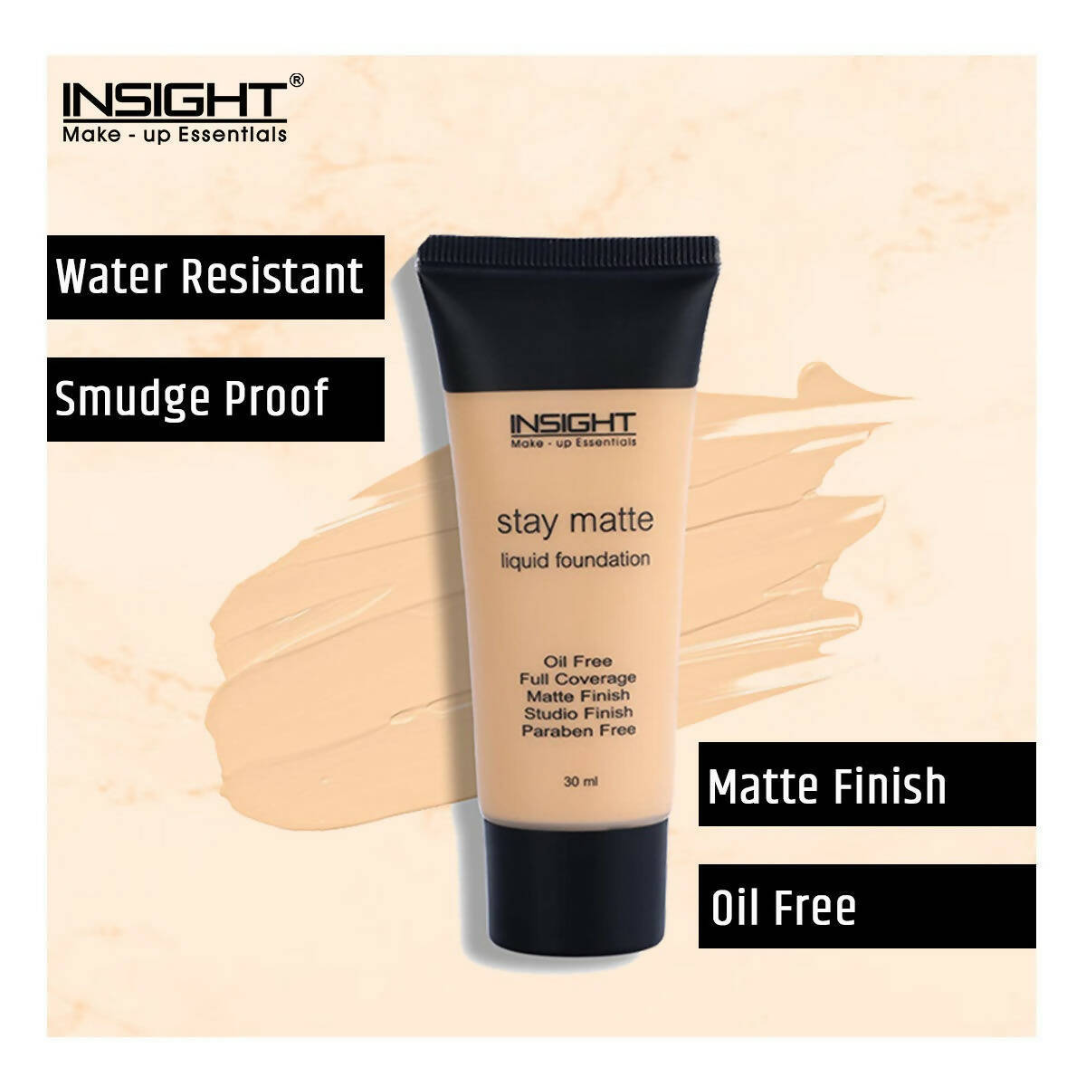 Insight Cosmetics Stay Matte Liquid Foundation - Soft Tan - Distacart