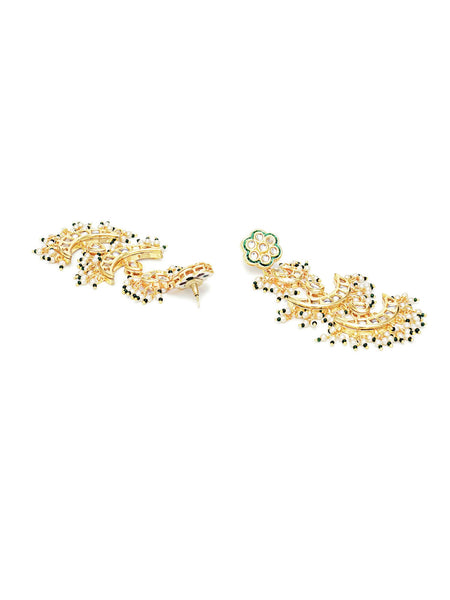 Kundan Earrings (Gold) - Ruby Raang