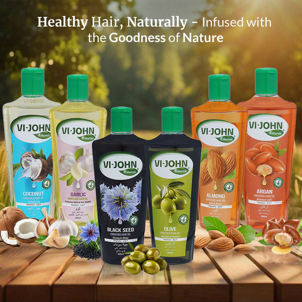 VI-JOHN Naturale Argan Enriched Hair Oil Moisture & Soft with Vitamin A.E & F