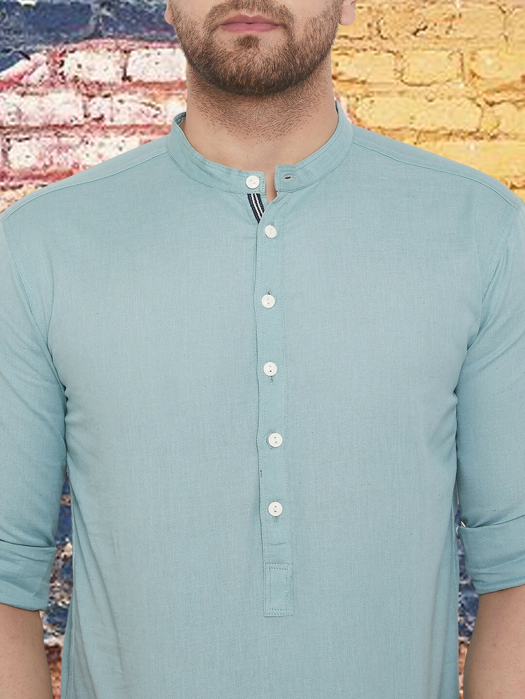 Even Apparels Men's Pure Cotton Green Kurta