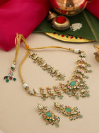 Ruby Raang Rajkumari Necklace With Earrings And Maang Tikka - Distacart