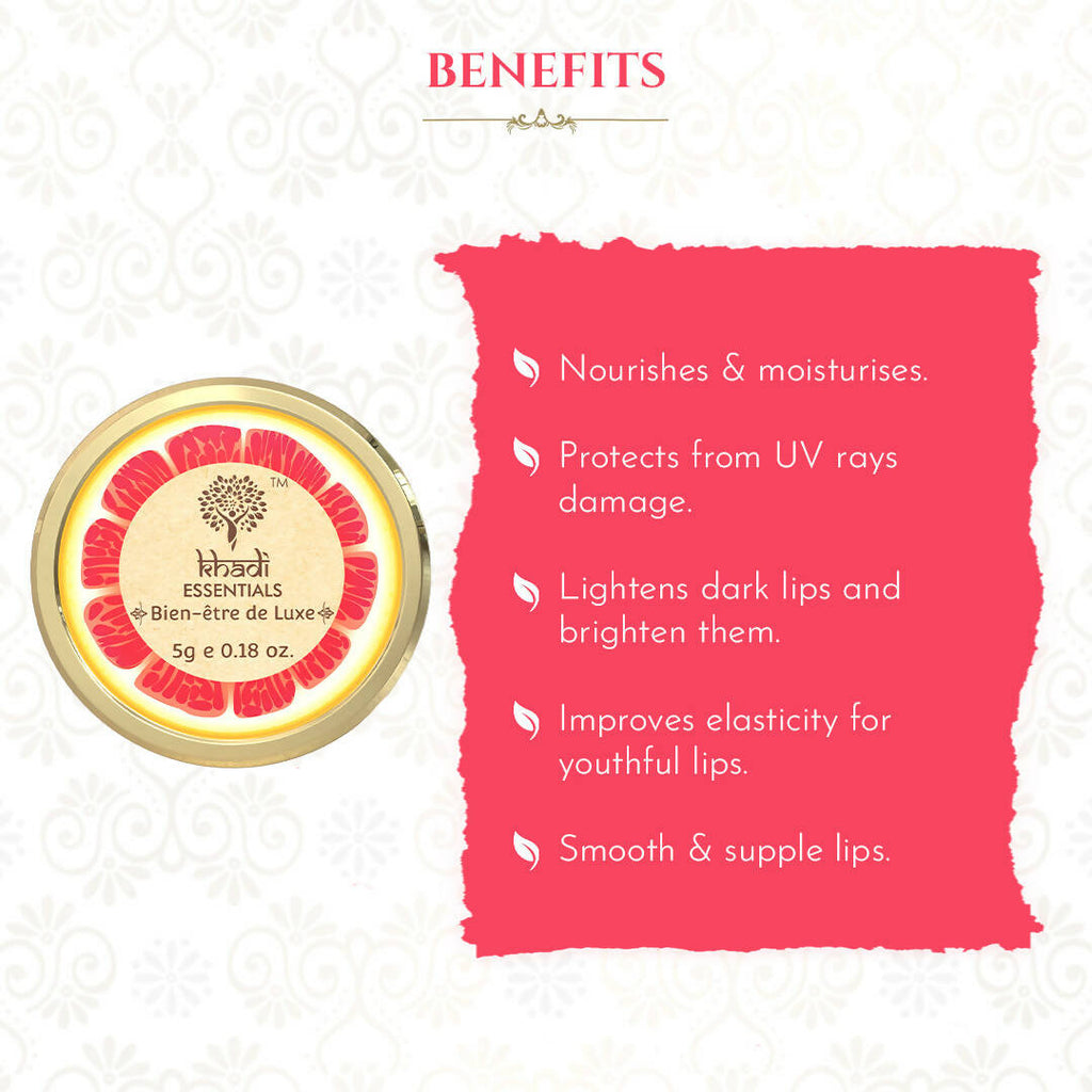 Khadi Essentials Wine Grapefruit Lip Balm