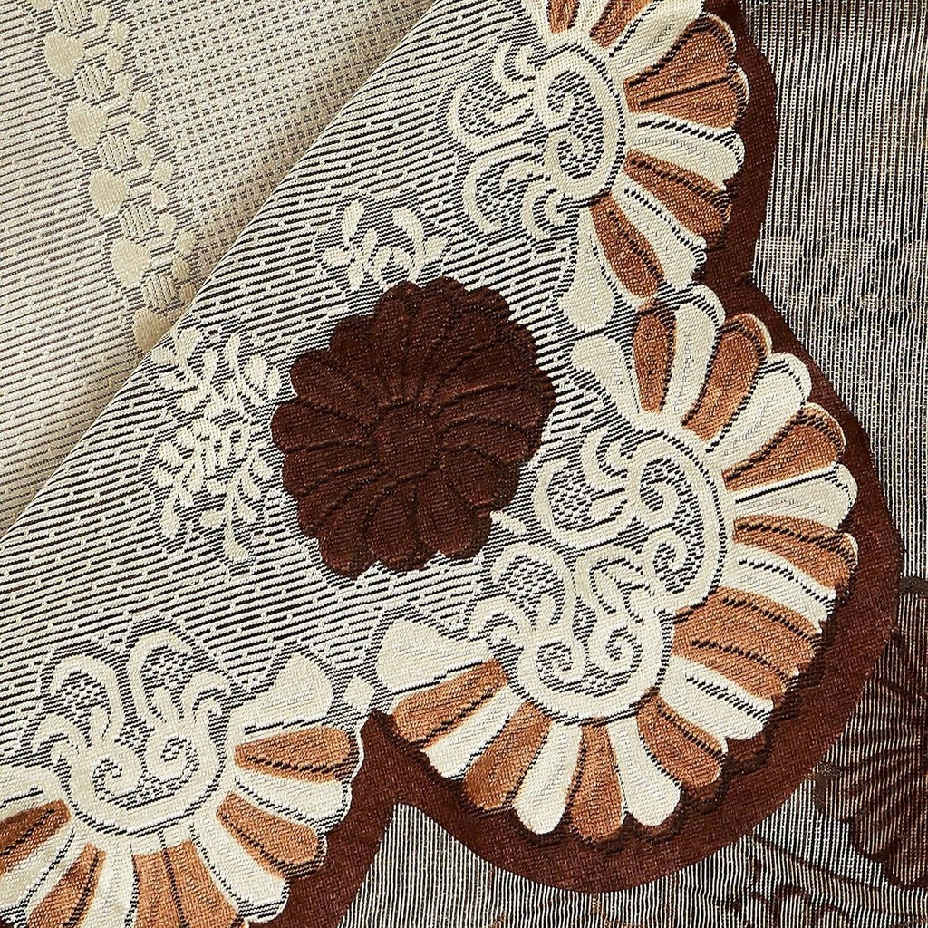 Kuber Industries Center 4 Seater Table Cover - Brown