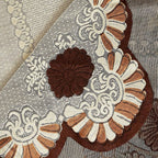 Kuber Industries Center 4 Seater Table Cover - Brown
