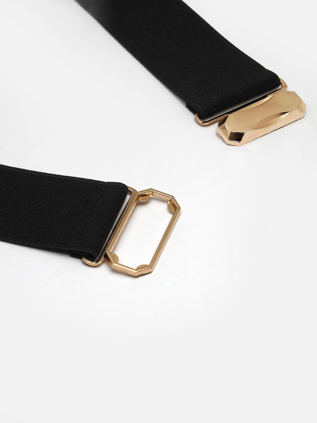 NVR Women Circular Gold-Polished Adjustable Broad Belt