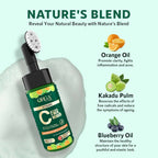 Orgatre Vitamin C Foaming Face Wash with Built-in Silicon Brush, Niacinamide Foaming cleanser for Acne prone Skin