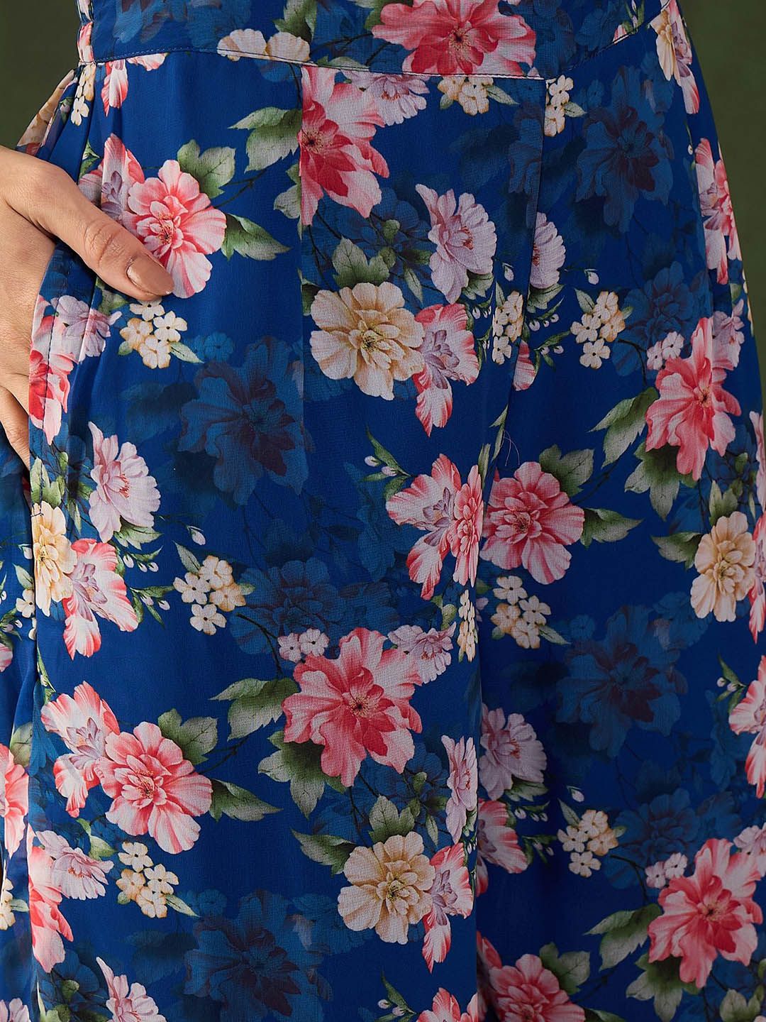 Sangria Printed Kurta, Palazzo With Dupatta