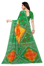 Vamika Beautiful Ethnic Fire Green Printed With Lace Saree - Distacart
