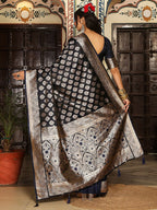 Shree Shyam Fashion Navy Blue Silk Saree - Distacart