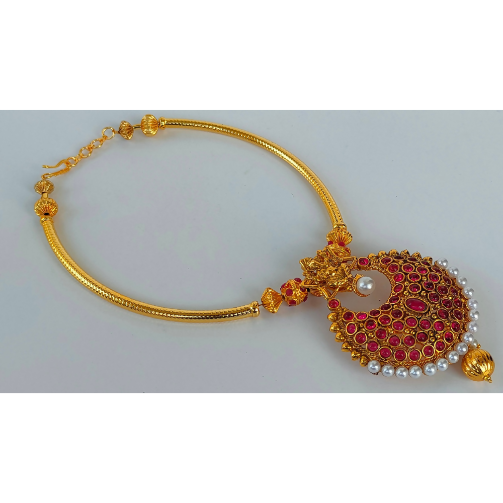 Pink Kemp Ganesh Necklace