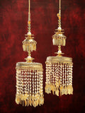 NVR Women's Pack Of 2 Gold-Polished Kundan Bridal Heavy Kaleera Sets - Distacart