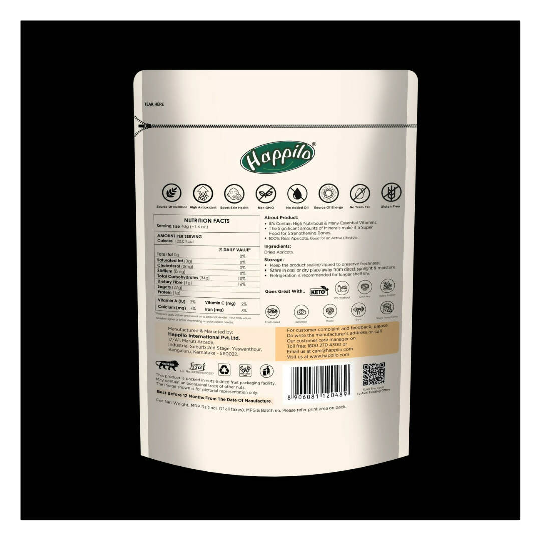 Happilo Premium Dried Turkish Apricots