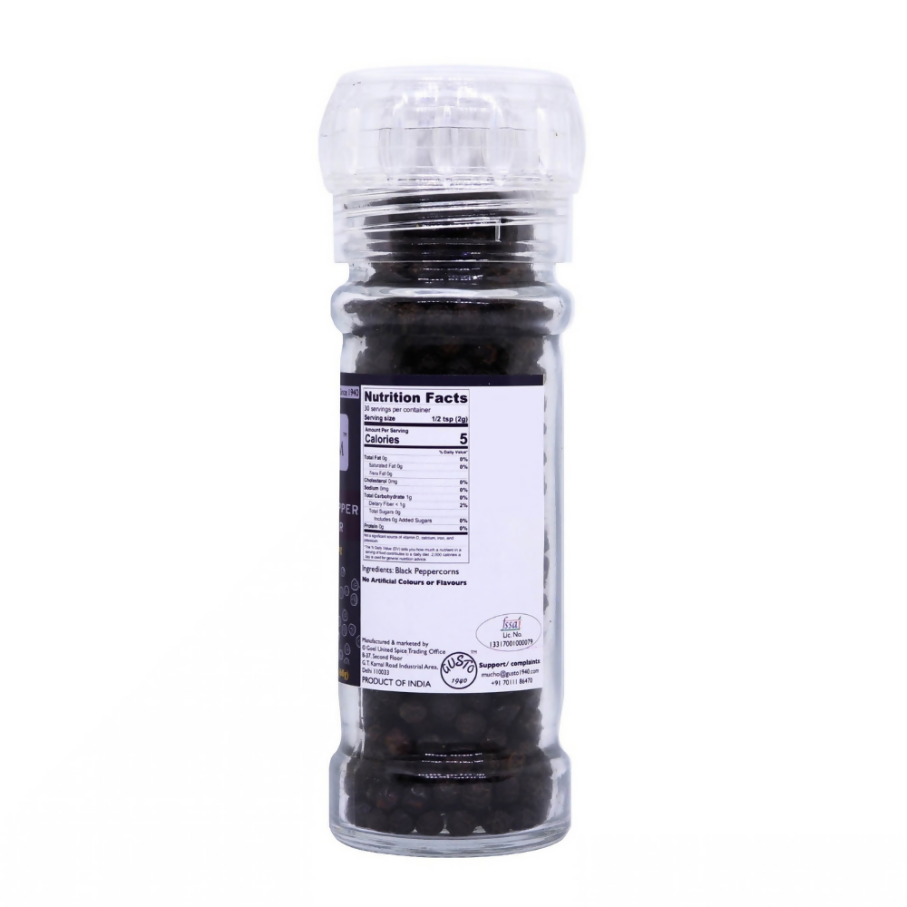 Tassyam Organics Black Pepper Grinder Bottle - Distacart