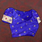 Lorenvalley Fashion Blue Soft Paithani Silk Woven Design Gold Zari Meenakari Weaving Saree