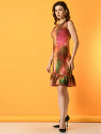 Myshka Women's Multi Printed Party Dress - Distacart