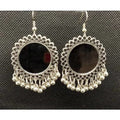 Sun Design Tassel Earrings