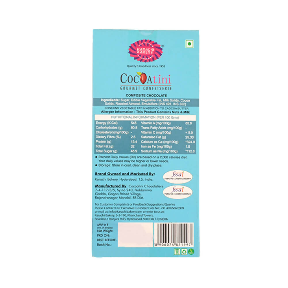 Cocoatini Roasted Almond Milk Chocolate - Distacart