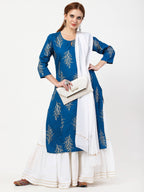 Cheera Kurta with Skirt & Embroidered Dupatta Set (CH111KSD)