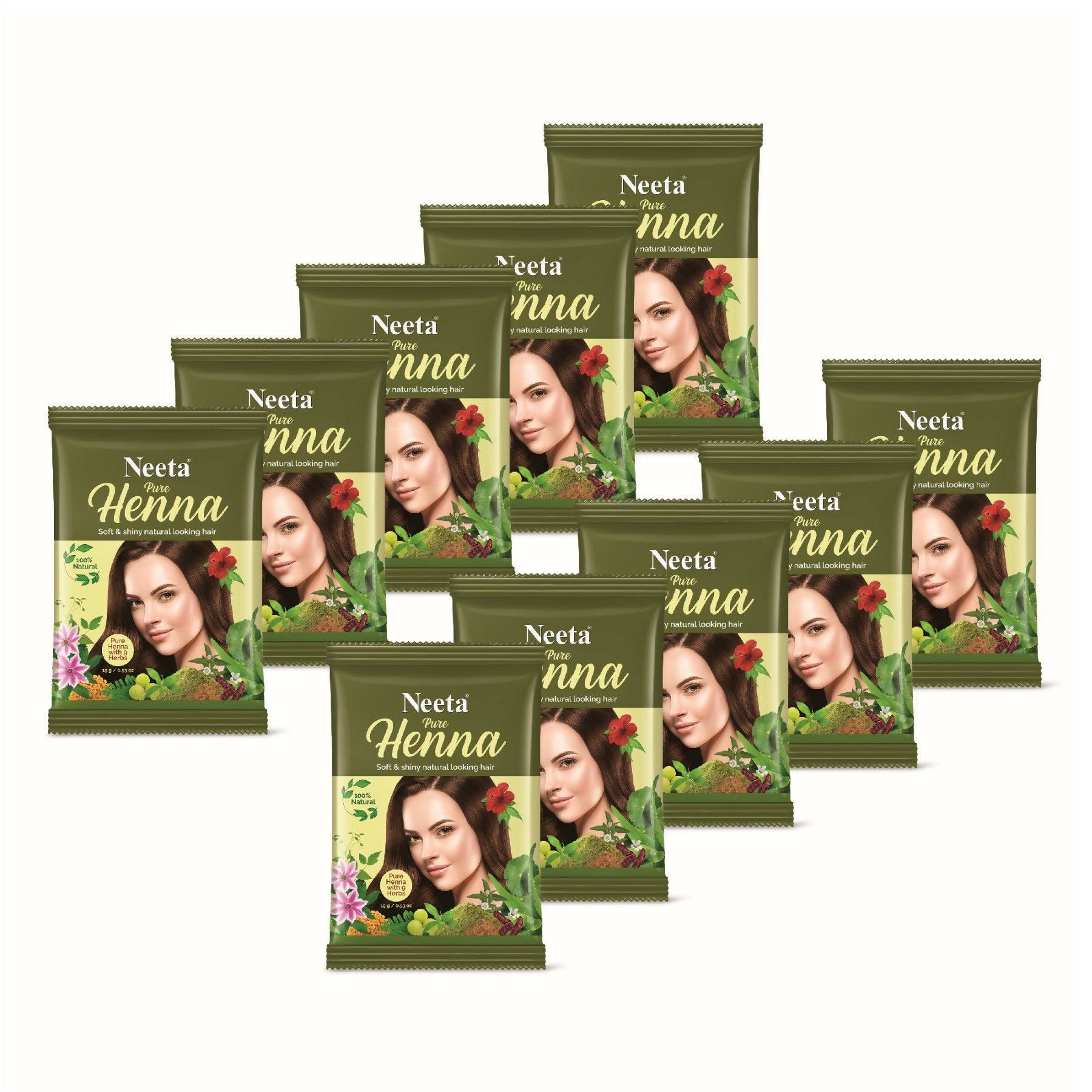 Neeta Pure Henna Soft & Shiny Natural Brown Hair Color - Distacart