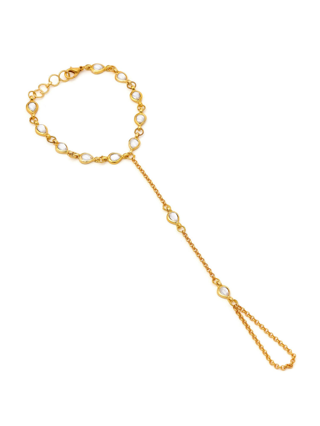 Ruby Raang Kundan & Gold Haath Phool - Distacart